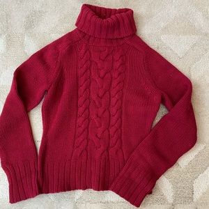 Express cashmere blend cable knit sweater medium